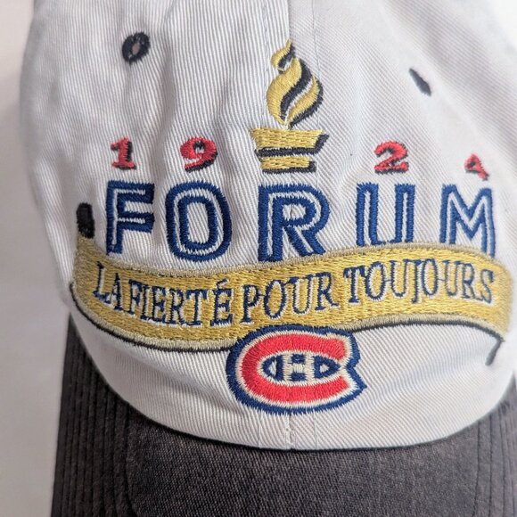 VTG 90s Montreal Canadiens Starter Hat Cap Forum 1924 La Fierté Pour Toujours - Picture 6 of 11